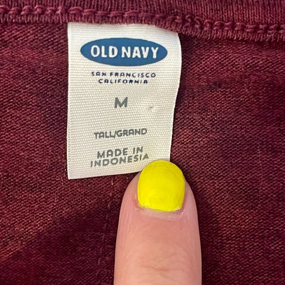 Old Navy Long Sleeve Midi Burgundy Dress - Picture 4 of 5